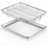 image:imageEfar Air Fryer Basket for Oven Large 16 x 12 Stainless Steel Air Fryer Pan and Crisper Tray Air Fryer Rack with Baking Pan for Crisper Foods Frying Baking Roasting Dishwasher Safe2