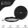image:imageEfar 102 Stoneware Dinner Plates Set of 6 Large Modern Ceramic Dishes Round Salad Plate for Home Kitchen Restaurant Microwave amp Dishwasher Safe  Matte BlackMatte Black