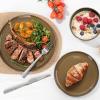 image:imageEfar 18Piece Ceramic Dinnerware Sets Plates and Bowls Sets for 6 Stoneware Dishware Dishes Set with Terracotta Base Chip amp Scratch Resistant Microwave amp Dishwasher Safe Speckled KhakiDesert Camel