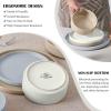 image:imageEfar 8Piece Plates and Bowls Sets  Stoneware Dinnerware Sets with Pasta Bowls for 2  Microwave amp Dishwasher Safe Kitchen Modern Dish Set Speckled GreenMulticolor