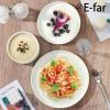 image:imageEfar 8Piece Plates and Bowls Sets  Stoneware Dinnerware Sets with Pasta Bowls for 2  Microwave amp Dishwasher Safe Kitchen Modern Dish Set Speckled GreenStone White