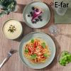 image:imageEfar 8Piece Plates and Bowls Sets  Stoneware Dinnerware Sets with Pasta Bowls for 2  Microwave amp Dishwasher Safe Kitchen Modern Dish Set Speckled GreenMist Green