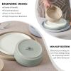 image:imageEfar 8Piece Plates and Bowls Sets  Stoneware Dinnerware Sets with Pasta Bowls for 2  Microwave amp Dishwasher Safe Kitchen Modern Dish Set Speckled GreenMulticolor