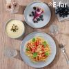 image:imageEfar 8Piece Plates and Bowls Sets  Stoneware Dinnerware Sets with Pasta Bowls for 2  Microwave amp Dishwasher Safe Kitchen Modern Dish Set Speckled GreenHaze Gray