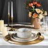 image:imageEfar Stoneware Dinnerware Sets for 2 6Piece Plates and Bowls Sets Chip amp Scratch Resistant Ribbed Dish Set for Home Restaurant Microwave amp Dishwasher Safe Blackish GreenCreamy Beige