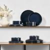 image:imageEfar Stoneware Dinnerware Sets for 2 6Piece Plates and Bowls Sets Chip amp Scratch Resistant Ribbed Dish Set for Home Restaurant Microwave amp Dishwasher Safe Blackish GreenMidnight Blue