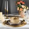image:imageEfar Stoneware Dinnerware Sets for 2 6Piece Plates and Bowls Sets Chip amp Scratch Resistant Ribbed Dish Set for Home Restaurant Microwave amp Dishwasher Safe Blackish GreenMulticolor