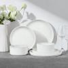 image:imageEfar Stoneware Dinnerware Sets for 2 6Piece Plates and Bowls Sets Chip amp Scratch Resistant Ribbed Dish Set for Home Restaurant Microwave amp Dishwasher Safe Blackish GreenSpeckled White