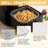 image:imageEfar Air Fryer Rack 77 Square Air Fryer Baskets Accessories 3Tier Stackable Stainless Steel Dehydrator Rack Set for Frying Roasting With Silicon Feet amp Antiscald Clip Oven amp Dishwasher Safe77 inch Square Rack