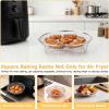 image:imageEfar Air Fryer Rack 77 Square Air Fryer Baskets Accessories 3Tier Stackable Stainless Steel Dehydrator Rack Set for Frying Roasting With Silicon Feet amp Antiscald Clip Oven amp Dishwasher Safe79 inch Round Rack