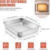 image:imageEfar Mini Lasagna Pan Stainless Steel Rectangular Baking Pan 9x7x2 Inch Sheet Cake Pan Metal Bakeware Toaster Oven Tray for Brownie Casserole Deep Side amp Heavy Duty AntiRust amp Dishwasher Safe102x79