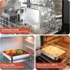 image:imageEfar Mini Lasagna Pan Stainless Steel Rectangular Baking Pan 9x7x2 Inch Sheet Cake Pan Metal Bakeware Toaster Oven Tray for Brownie Casserole Deep Side amp Heavy Duty AntiRust amp Dishwasher Safe102x79