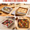 image:imageEfar Mini Lasagna Pan Stainless Steel Rectangular Baking Pan 9x7x2 Inch Sheet Cake Pan Metal Bakeware Toaster Oven Tray for Brownie Casserole Deep Side amp Heavy Duty AntiRust amp Dishwasher Safe102x79