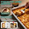 image:imageEfar Mini Lasagna Pan Stainless Steel Rectangular Baking Pan 9x7x2 Inch Sheet Cake Pan Metal Bakeware Toaster Oven Tray for Brownie Casserole Deep Side amp Heavy Duty AntiRust amp Dishwasher Safe122x95