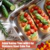 image:imageEfar Mini Lasagna Pan Stainless Steel Rectangular Baking Pan 9x7x2 Inch Sheet Cake Pan Metal Bakeware Toaster Oven Tray for Brownie Casserole Deep Side amp Heavy Duty AntiRust amp Dishwasher Safe102x79