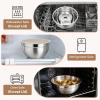 image:imageEfar Mixing Bowls With Lids Sets of 5 10Piece Stainless Steel Salad Metal Nesting Bowl for Baking Cooking and Prepping Airtight Lid amp Stackable Design Size 46 3 21 15 07 QT BlueKhaki