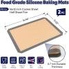 image:imageEfar Small Silicone Baking Mats 2Pack Nonstick Reusable Silicone Mat for Toaster Oven Pan Baking Cookie Fit 75x10 Rectangle Sheet Tray for Steak Food Grade amp HeatResistant Easy Clean Gray15x11 inch