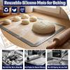 image:imageEfar Small Silicone Baking Mats 2Pack Nonstick Reusable Silicone Mat for Toaster Oven Pan Baking Cookie Fit 75x10 Rectangle Sheet Tray for Steak Food Grade amp HeatResistant Easy Clean Gray115x87 inch
