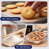 image:imageEfar Small Silicone Baking Mats 2Pack Nonstick Reusable Silicone Mat for Toaster Oven Pan Baking Cookie Fit 75x10 Rectangle Sheet Tray for Steak Food Grade amp HeatResistant Easy Clean Gray115x87 inch