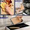image:imageEfar Small Silicone Baking Mats 2Pack Nonstick Reusable Silicone Mat for Toaster Oven Pan Baking Cookie Fit 75x10 Rectangle Sheet Tray for Steak Food Grade amp HeatResistant Easy Clean Gray115x87 inch