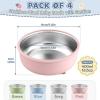 image:imageEfar Stainless Steel Baby Bowls with Suction 4 Pack Removable Colorful Silicone Sleeve Toddlers Kids Bowl NonToxic Snack Container for Baby Food Feeding NonSlip amp Unbreakable Dishwasher Safe