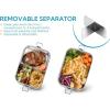 image:imageEfar Stainless Steel Bento Box 28oz Metal Lunch Bento Box wLeak Proof Lid 850ml Small Food Container wRemovable Divider amp Bag Reusable 3Compartment Bento Lunch Container for Camping Picnic1