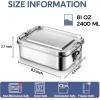 image:imageEfar Stainless Steel Bento Box 28oz Metal Lunch Bento Box wLeak Proof Lid 850ml Small Food Container wRemovable Divider amp Bag Reusable 3Compartment Bento Lunch Container for Camping Picnic1