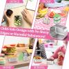 image:imageEfar Stainless Steel Lunch Containers for Kids 3Piece 8OZx2 amp 25OZ Bento Box Snack Food Container with Leakproof Silicone Lid Metal Storage for Toddlers Child School Picnic GreenGreen  Pink