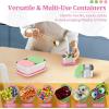image:imageEfar Stainless Steel Lunch Containers for Kids 3Piece 8OZx2 amp 25OZ Bento Box Snack Food Container with Leakproof Silicone Lid Metal Storage for Toddlers Child School Picnic GreenGreen  Pink