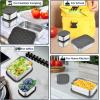 image:imageEfar Stainless Steel Lunch Containers for Kids 3Piece 8OZx2 amp 25OZ Bento Box Snack Food Container with Leakproof Silicone Lid Metal Storage for Toddlers Child School Picnic GreenGray
