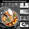 image:imageEfar 12 Quart Stock Pot Stainless Steel Pot with Lid for Cooking Soup Simmering Stew Tall Induction Pot wTriPly Thick Base Large Cooking Pot wDual Heat Proof Handles NoToxic amp Dishwasher Safe12 Quarts