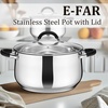 image:imageEfar 12 Quart Stock Pot Stainless Steel Pot with Lid for Cooking Soup Simmering Stew Tall Induction Pot wTriPly Thick Base Large Cooking Pot wDual Heat Proof Handles NoToxic amp Dishwasher Safe6 Quarts