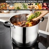 image:imageEfar 12 Quart Stock Pot Stainless Steel Pot with Lid for Cooking Soup Simmering Stew Tall Induction Pot wTriPly Thick Base Large Cooking Pot wDual Heat Proof Handles NoToxic amp Dishwasher Safe12 Quarts