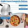 image:imageEfar 12 Quart Stock Pot Stainless Steel Pot with Lid for Cooking Soup Simmering Stew Tall Induction Pot wTriPly Thick Base Large Cooking Pot wDual Heat Proof Handles NoToxic amp Dishwasher Safe5 Quarts