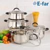image:imageEfar 12 Quart Stock Pot Stainless Steel Pot with Lid for Cooking Soup Simmering Stew Tall Induction Pot wTriPly Thick Base Large Cooking Pot wDual Heat Proof Handles NoToxic amp Dishwasher Safe5 Quarts