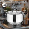 image:imageEfar 12 Quart Stock Pot Stainless Steel Pot with Lid for Cooking Soup Simmering Stew Tall Induction Pot wTriPly Thick Base Large Cooking Pot wDual Heat Proof Handles NoToxic amp Dishwasher Safe6 Quarts