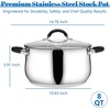 image:imageEfar 12 Quart Stock Pot Stainless Steel Pot with Lid for Cooking Soup Simmering Stew Tall Induction Pot wTriPly Thick Base Large Cooking Pot wDual Heat Proof Handles NoToxic amp Dishwasher Safe8 Quarts