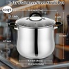 image:imageEfar 12 Quart Stock Pot Stainless Steel Pot with Lid for Cooking Soup Simmering Stew Tall Induction Pot wTriPly Thick Base Large Cooking Pot wDual Heat Proof Handles NoToxic amp Dishwasher Safe12 Quarts