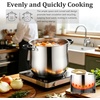 image:imageEfar 12 Quart Stock Pot Stainless Steel Pot with Lid for Cooking Soup Simmering Stew Tall Induction Pot wTriPly Thick Base Large Cooking Pot wDual Heat Proof Handles NoToxic amp Dishwasher Safe12 Quarts