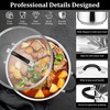 image:imageEfar 12 Quart Stock Pot Stainless Steel Pot with Lid for Cooking Soup Simmering Stew Tall Induction Pot wTriPly Thick Base Large Cooking Pot wDual Heat Proof Handles NoToxic amp Dishwasher Safe6 Quarts