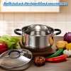 image:imageEfar 12 Quart Stock Pot Stainless Steel Pot with Lid for Cooking Soup Simmering Stew Tall Induction Pot wTriPly Thick Base Large Cooking Pot wDual Heat Proof Handles NoToxic amp Dishwasher Safe5 Quarts