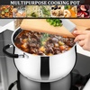 image:imageEfar 12 Quart Stock Pot Stainless Steel Pot with Lid for Cooking Soup Simmering Stew Tall Induction Pot wTriPly Thick Base Large Cooking Pot wDual Heat Proof Handles NoToxic amp Dishwasher Safe6 Quarts