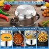image:imageEfar 12 Quart Stock Pot Stainless Steel Pot with Lid for Cooking Soup Simmering Stew Tall Induction Pot wTriPly Thick Base Large Cooking Pot wDual Heat Proof Handles NoToxic amp Dishwasher Safe8 Quarts