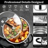 image:imageEfar 12 Quart Stock Pot Stainless Steel Pot with Lid for Cooking Soup Simmering Stew Tall Induction Pot wTriPly Thick Base Large Cooking Pot wDual Heat Proof Handles NoToxic amp Dishwasher Safe10 Quarts