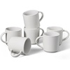 image:imageEfar 12 oz Coffee Mugs Set of 6 Stoneware Coffee Cups with Handle for Man Woman Modern Ribbed Ceramic Tea Mugs for Latte Cocoa Milk Microwave amp Dishwasher Safe Creamy BeigeSpeckled White