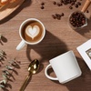image:imageEfar 12 oz Coffee Mugs Set of 6 Stoneware Coffee Cups with Handle for Man Woman Modern Ribbed Ceramic Tea Mugs for Latte Cocoa Milk Microwave amp Dishwasher Safe Creamy BeigeSpeckled White