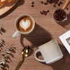 image:imageEfar 12 oz Coffee Mugs Set of 6 Stoneware Coffee Cups with Handle for Man Woman Modern Ribbed Ceramic Tea Mugs for Latte Cocoa Milk Microwave amp Dishwasher Safe Creamy BeigeCreamy Beige