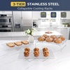 image:imageEfar 4Tier Collapsible Cooling Rack for Cooking and Baking  15x10 Stackable TightWire Stainless Steel Cookie Rack for Baking Sheet Oven Roasting Dishwasher Safe amp Space Saving3