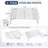 image:imageEfar 4Tier Collapsible Cooling Rack for Cooking and Baking  15x10 Stackable TightWire Stainless Steel Cookie Rack for Baking Sheet Oven Roasting Dishwasher Safe amp Space Saving4