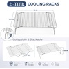 image:imageEfar 4Tier Collapsible Cooling Rack for Cooking and Baking  15x10 Stackable TightWire Stainless Steel Cookie Rack for Baking Sheet Oven Roasting Dishwasher Safe amp Space Saving2